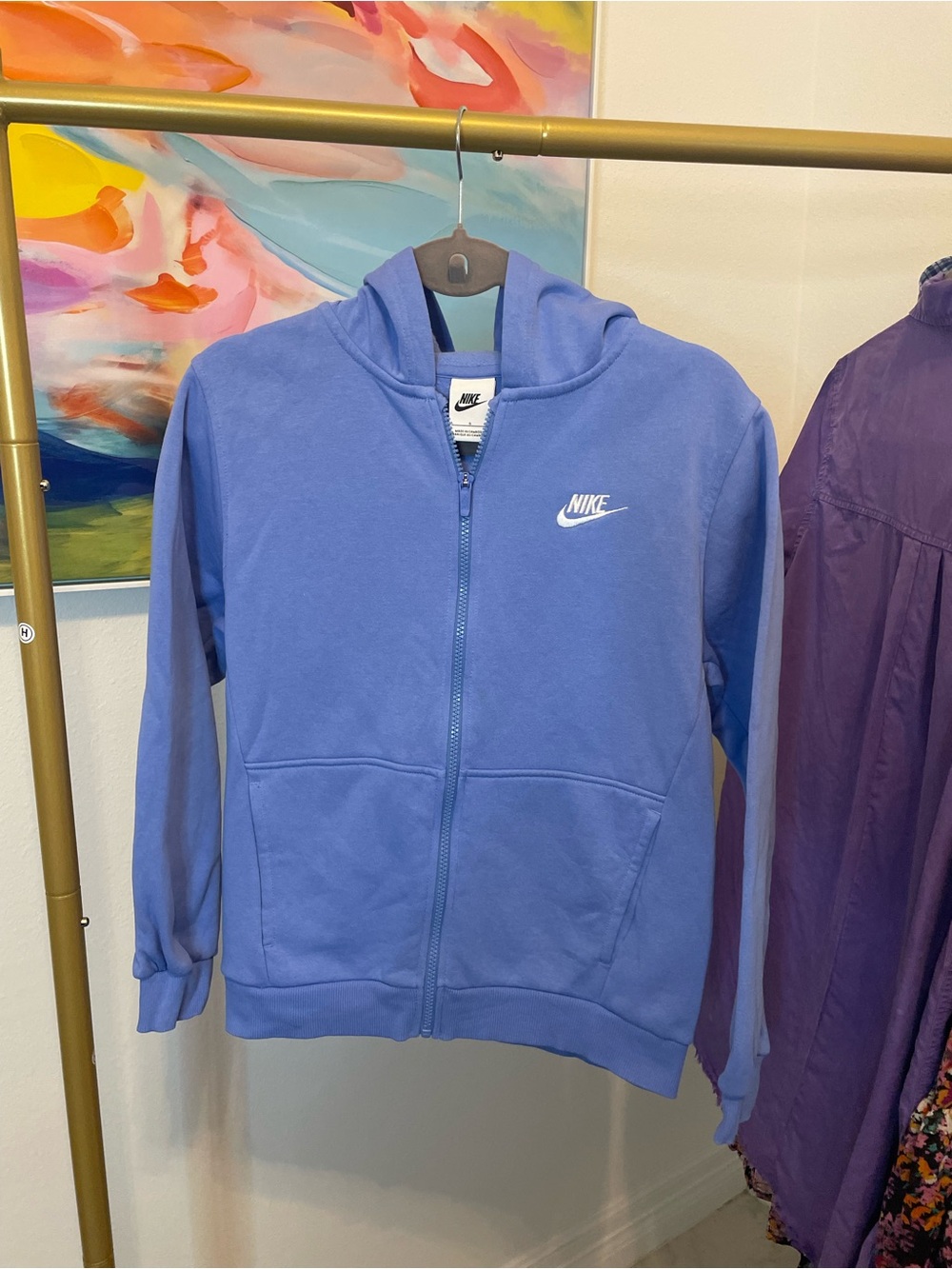 Nike Kids Lavender Zip-Up Hoodie Jacket‎ Large